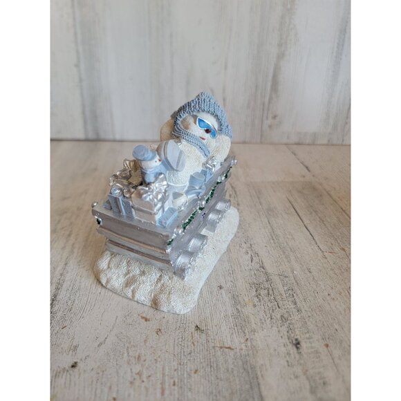 Encore Snowman Buddies cool as ice train cart Xmas home decor figure - Picture 2 of 6